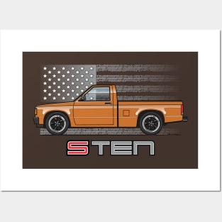 USA Orange Posters and Art